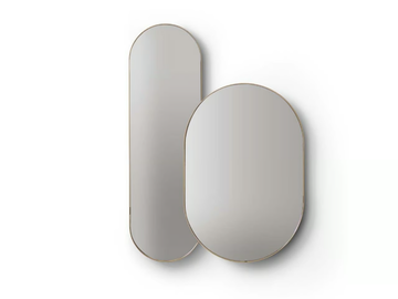 Wall-mounted mirror - Oval wall-mounted mirror by Quinti Sedute - view 2